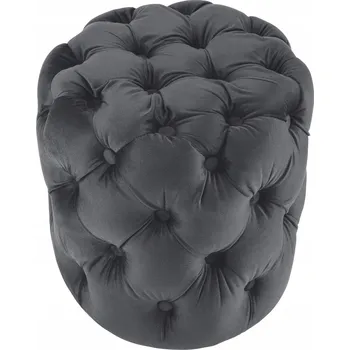 Taburet Taburet podnožka Sametová otomana čalouněná Drancy šedá