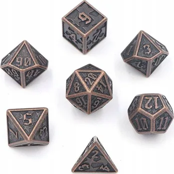 Příslušenství k deskovým hrám ARTHUR MORGAN SADA 7 KOVOVÝCH RPG kostek
