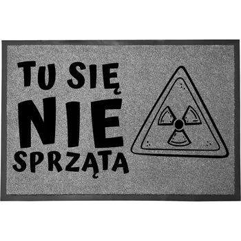 Rohožka VCHODOVÁ ROHOŽKA ŠEDÁ 40X60 CM KE DVEŘÍM S HUMOREM TADY SE NEUKLÍZÍ