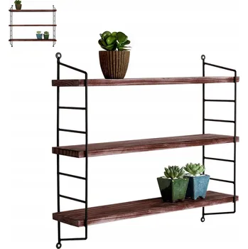 police Dřevěná nástěnná police, kovová závěsná police, nastavitelná nástěnná police