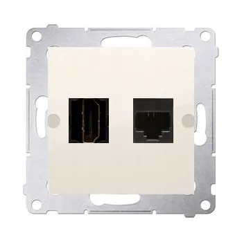 Elektrická zásuvka Internetová zásuvka nástěnná Kontakt-simon béžová