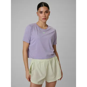 Dámské tričko Tréninkové tričko s krátkým rukávem 4F S fialové