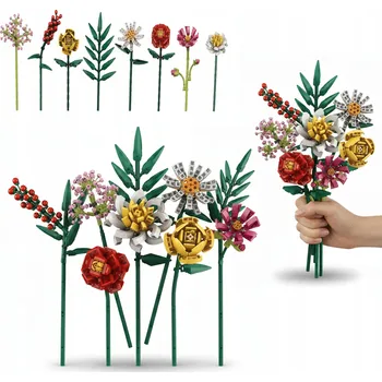 ostatní stavebnice KVĚTINY STAVEBNICE KYTICE KVĚTIN 8V1 SADA 087C