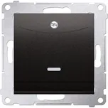 Jednopólový vypínač pod omítku Kontakt Simon černý DWH2.01/49