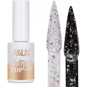 Lak na nehty TOP HYBRIDNÍ LAK S BROKÁTOVÝMI ČÁSTEČKAMI SILVER VUITTON 5G
