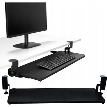 Psací stůl Police pod klávesnici šuplík výsuvná pod myš pod psací stůl černá Alogy