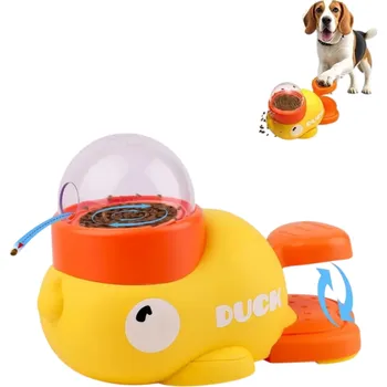 Hračka pro psa Dávkovač pamlsků pro psy a kočky 24 x 12 cm Plastový dávkovač ve tvaru kachny s tlačítkem na aktivaci