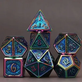 Příslušenství k deskovým hrám NOČNÍ PARALÝZA SADA 7 KOVOVÝCH RPG kostek