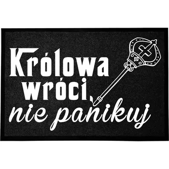 Rohožka ČERNÁ VSTUPNÍ ROHOŽKA 40X60 KE DVEŘÍM - VTIPNÁ S HUMOREM - NEPANIKAŘ
