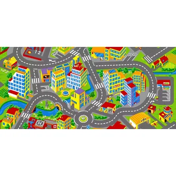 Obraz Koberec 95x133 SMART CITY Ulice Město Na Hraní Pro Děti v1