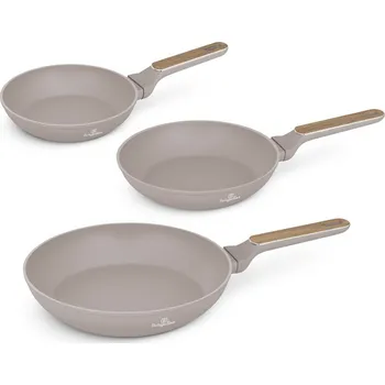 Pánev BerlingerHaus Sada pánví s titanovým povrchem Taupe Nordic, 3 ks, šedá