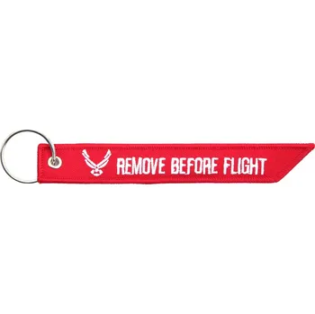 Pánský bomber Přívěsek na klíče Fostex Remove before flight Bomber Style - červený