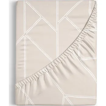 Prostěradlo Bavlněné napínací prostěradlo - Geometrické linie na latte 120 x 200 cm