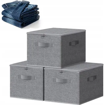 Úložný box Univerzální uzavíratelná krabička ORGANIZÉR KONTEJNER 3ks Hračky bundy péřové