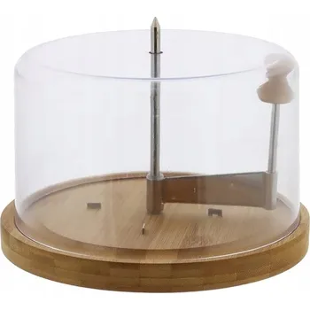 Kuchyňský nůž BAMBUSOVÝ KRÁJEČ SÝRA S VÍKEM, PRŮMĚR 22 CM