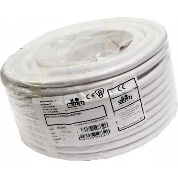 elektrický kabel Kabel CYKY 3x2,5 mm 450/750V měděný drát CU plný 750V 25m