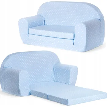 Pohovka Pohovka Tuppi Modrá s bílými puntíky 77 x 35 cm, látka modrá