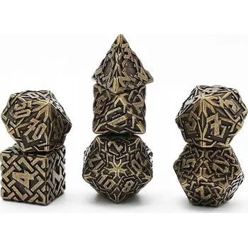 Příslušenství k deskovým hrám UZEL JÖRMUNGANDA SADA 7 KOVOVÝCH RPG kostek