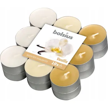 Svíčka Parafínové čajové svíčky Vanilla Bolsius 18 ks