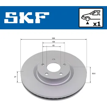 Brzdový kotouč SKF VKBD 81375 V1 Brzdový kotouč (VKBD81375V1)