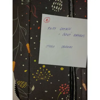 2. jakost | Podložka do kočárku prodloužená (Fairy Garden, černý bambus) Varianta: 1