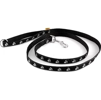 Černé vodítko pro psa tlapky 25mm (Nylonové vodítko pro velkého psa)