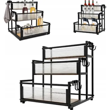 police Organizér / Polička na pracovní desku – do kuchyně, baru, kavárny, loft styl