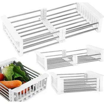 Organizace kuchyně ODKAPÁVAČ NA NÁDOBÍ NA DŘEZ TELESKOPICKÝ SUŠÁK ROZKLÁDACÍ KUCHYŇSKÝ KOŠÍK