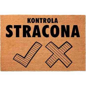 Rohožka KOKOSOVÁ VSTUPNÍ ROHOŽKA 40X60CM KE DVEŘÍM - ZTRACENÁ KONTROLA (ZÁBAVNÝ MOTIV)