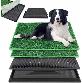 toaleta pro psa PSÍ TOALETA S TRÁVOU 76X51 CM PODLOŽKA PRO VÝCVIK ŠTĚŇAT PROTISKLUZOVÁ