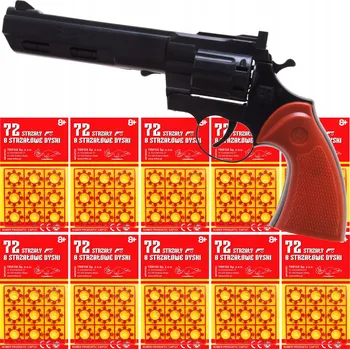 Dětská zbraň KOVBOJSKÝ REVOLVER PISTOLE NA SLEPÉ NÁBOJE HUKOVÝ + NÁBOJE ZÁPALKA 720 VÝSTŘELY