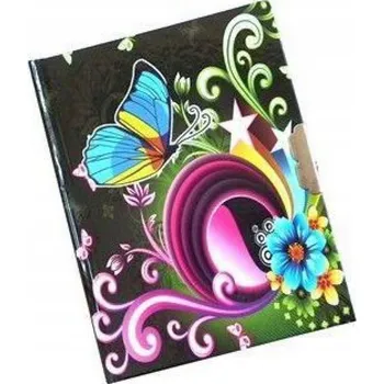 Zápisník Dětský vícebarevný deník AMA se zámkem, 11 x 14,5 cm