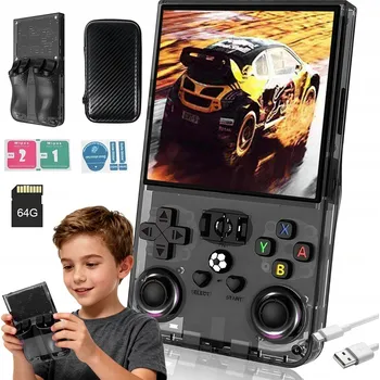 Herní konzole MINI PŘENOSNÁ HERNÍ KONZOLE R36MAX RETRO, 4" IPS DISPLEJ