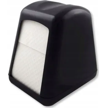 Dávkovač mýdla Dávkovač ubrousků 17x17 cm černý, zásobník na ubrousky Clarina