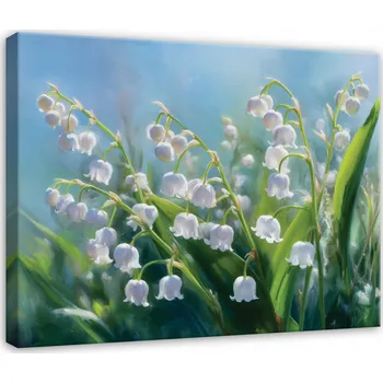 Obraz OBRAZ KVĚTINY SNĚŽENKY PŘÍRODA POLE DO LOŽNICE OBÝVACÍHO POKOJE NA PLÁTNĚ 40x30