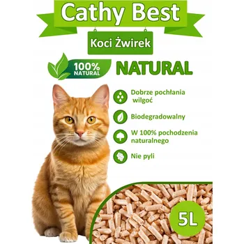 Cathy Best Stelivo dřevěné pro kočky 5L