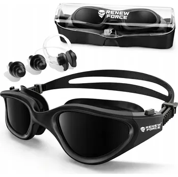 Plavecké brýle Černé Plavecké Brýle do Bazénu ANTI-FOG Polarizační UV Filtr + Pouzdro