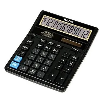 Kancelářská technika Eleven Kalkulačka SDC-888TII, černá, stolní, dvanáctimístná, duální napájení (SDC-888TII)