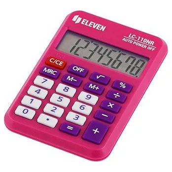 Kancelářská technika Eleven Kalkulačka LC-110NR-PK, růžová, kapesní, osmimístná (LC-110NR-PK)