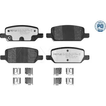 Brzdový systém Sada brzdových destiček, vždy 4 kusy v sadě MEYLE 025 262 7717/PD