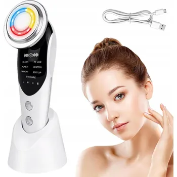 Masážní přístroj MASÁŽNÍ PŘÍSTROJ NA OBLIČEJ EMS MASÁŽ 7v1 FACELIFT OBLIČEJE LED MEZOTERAPIE BEZJEHLOVÁ