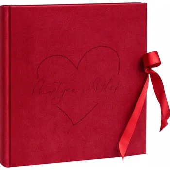 Fotoalbum Velurové fotoalbum Dárek k Valentýnu Pro zamilované Libovolná jména