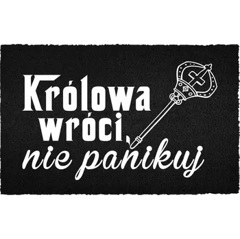 Rohožka KOKOSOVÁ VSTUPNÍ ROHOŽKA ČERNÁ 40X60CM KE DVEŘÍM - ZÁBAVNÁ - NEPANIKAŘ