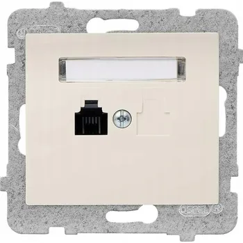 Elektrická zásuvka Polmark SIGMA telefonní zásuvka GPT-1D/m béžová