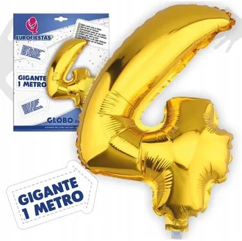 Balónek Ouda Party - 1M digitální balónek ve tvaru číslice - zlatý