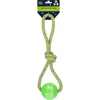 Hračka pro psa Hračka pro psy Přetahovadlo 36 cm s míčkem zelené TRIK&ROLL 560709