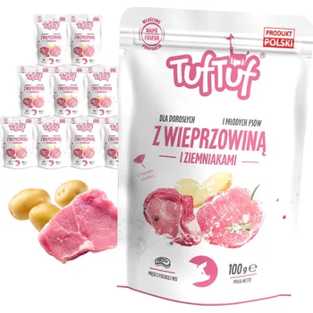 Krmivo pro psa Tuf Tuf mokré krmivo krmivo vepřové maso 0,1 kg