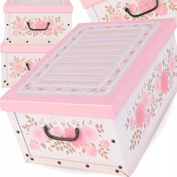 Úložný box KVĚTINOVÁ KRABIČKA na dárek , šperky, hračky, dokumenty - DOMÁCÍ SKŘÍŇ GARÁŽ