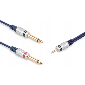 Audio kabel Kabel Vitalco MK71 2x jack (6,3 mm) - minijack (3,5 mm) 1 m