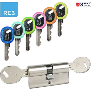 Vložka do dveří Cylindrická bezpečnostní vložka oboustranná RICHTER EURO SECURE R3, Vložka oboustranná 30/50 mm